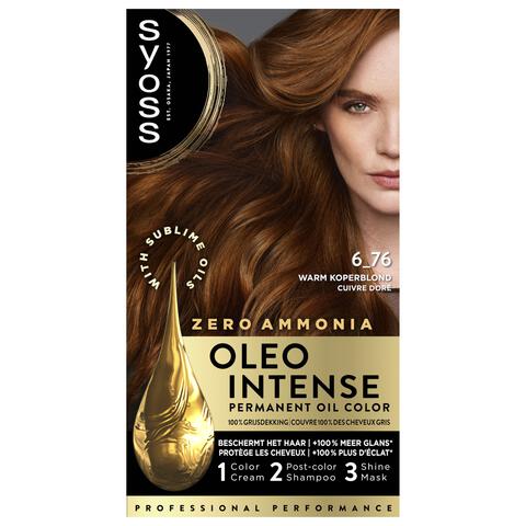 Syoss Oleo Intense Permanente Haarkleuring 6-76 Warm Koperblond/Cuivre Doré