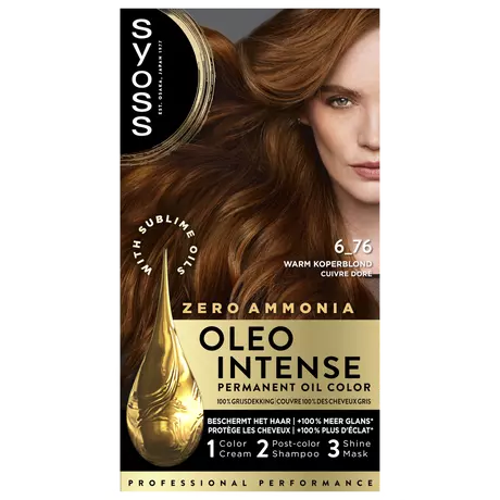 Syoss Oleo Intense Permanente Haarkleuring 6-76 Warm Koperblond/Cuivre Doré