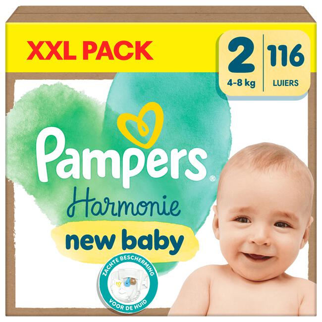 Pampers Harmonie XXL Pack Luiers Maat 2 4-8 KG 116 stuks