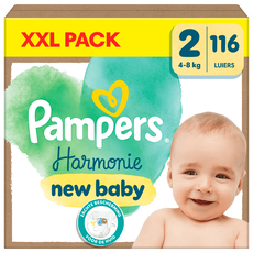 Pampers Harmonie XXL Pack Luiers Maat 2 4-8 KG 116 stuks