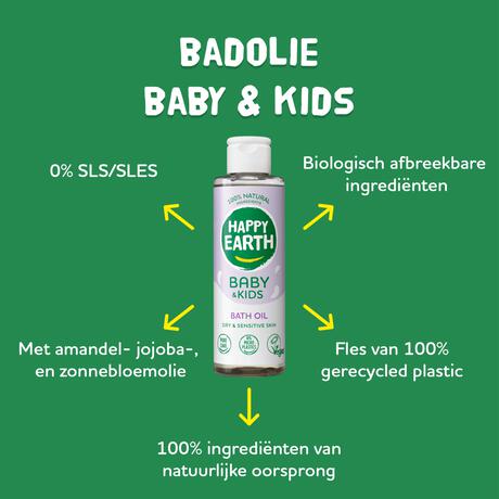 Happy Earth 100% Natuurlijke Baby & Kids Bad Olie 150 ml