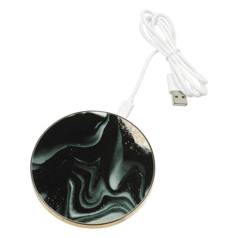 IDEAL OF SWEDEN Fashion Wireless Charger Golden Olive Marble 
