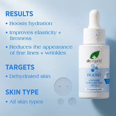 Dr Organic Boost Plumping Hyaluronic Acid Serum 30 Ml
