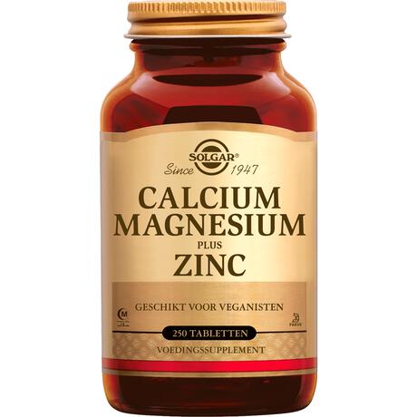 Solgar Calcium Magnesium plus Zinc 250 tabletten