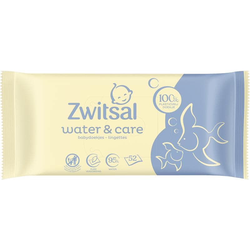 Zwitsal Water & Care Billendoekjes 52 stuks