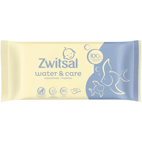 Zwitsal Water & Care Billendoekjes 52 stuks