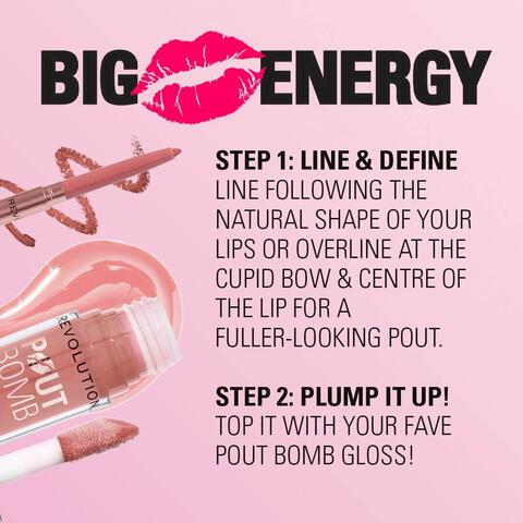 Revolution Pout Bomb Plumping Lip Liner Chauffeur Nude