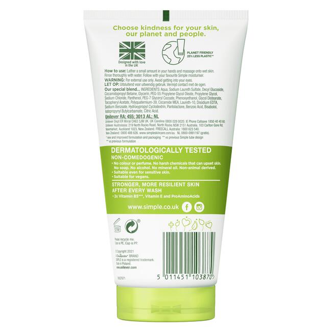 Simple Kind to Skin Moisturising Facial Wash 150 ML
