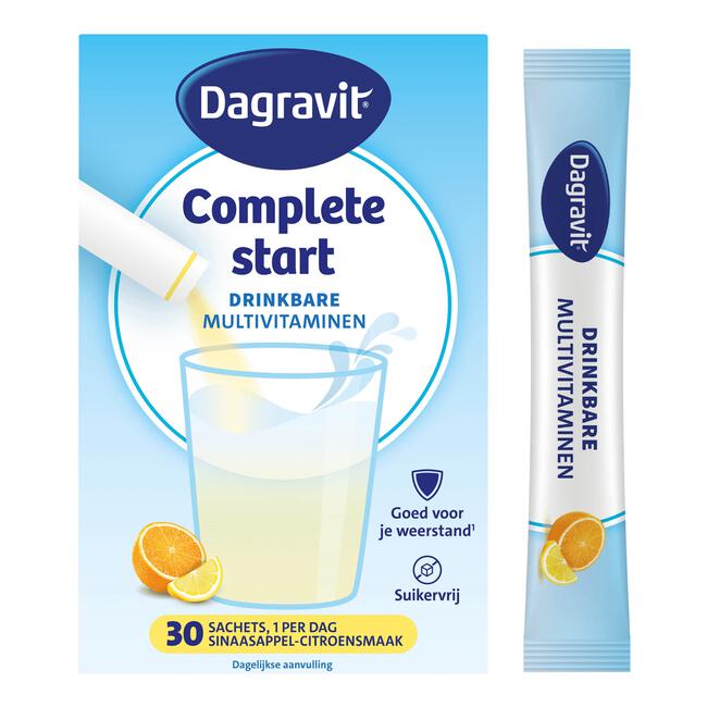 Dagravit Complete Start Kids Multivitamine Citroen 30 stuks