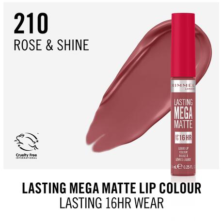 Rimmel London Lasting Mega Matte Liquid Lipstick 210&nbsp;Rose & Shine