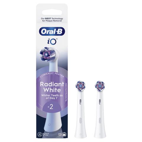 Oral-B iO Radiant White Opzetborstels Wit 2 Stuks