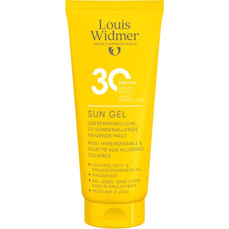Louis Widmer Suncare Sun Gel SPF30 Zonder Parfum 100 ML