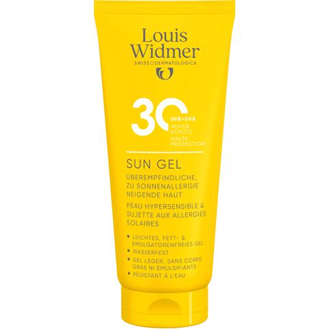 Louis Widmer Suncare Sun Gel SPF30 Zonder Parfum 100 ML