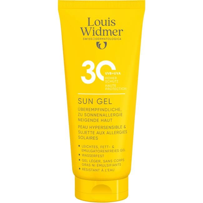 Louis Widmer Suncare Sun Gel SPF30 Zonder Parfum 100 ML