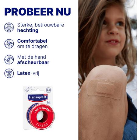 Hansaplast Hechtpleister Classic 5 M x 2.5 CM