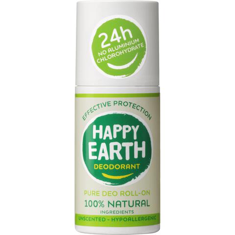 Happy Earth 100% Natuurlijke Unscented Deodorant Roller 75 ML
