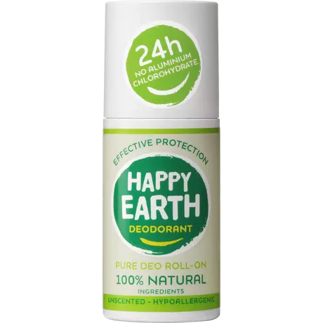 Happy Earth 100% Natuurlijke Unscented Deodorant Roller 75 ML