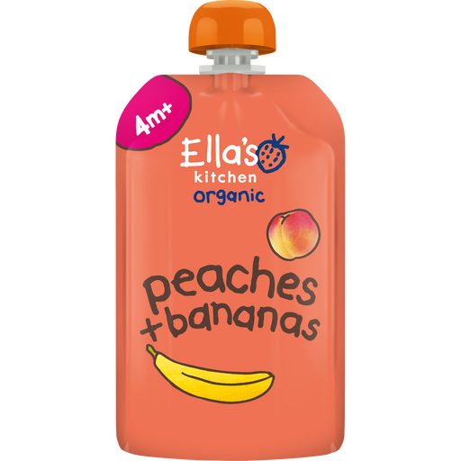 Ella's Kitchen Bio Knijpfruit Perzik Banaan 4+ Maanden 120 gram
