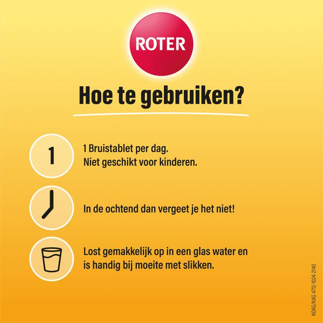 Roter Vitamine C Bruis 1000 mg Abrikoos-Sinaasappel 20 bruistabletten
