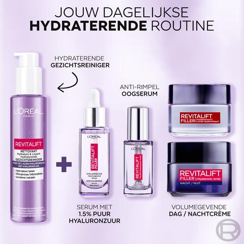L'Oréal Paris Revitalift Filler Reinigingsgel Met Hyaluronzuur 150 ML