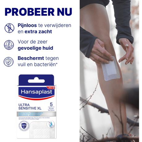 Hansaplast Ultra Sensitive XL Eilandpleister 5 stuks