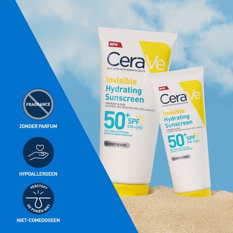 CeraVe Onzichtbare Hydraterende Zonnebrandcrème SPF50 75 ML