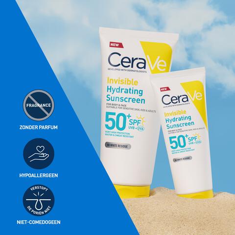 CeraVe Onzichtbare Hydraterende Zonnebrandcrème SPF50 75 ML