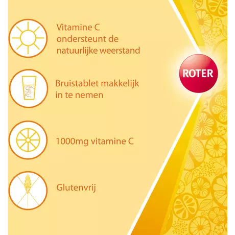 Roter Vitamine C D Immuun Bruistabletten 40 stuks
