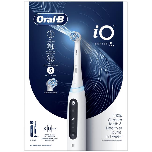 Oral-B iO 5S Wit Elektrische Tandenborstel By Braun