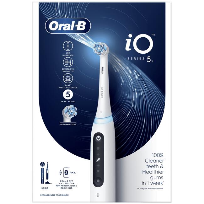 Hesje Voorverkoop volwassene Oral-B iO 5S Wit Elektrische Tandenborstel By Braun 1 EA | Etos