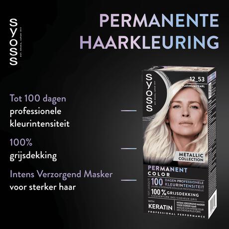 Syoss Metallic Collection Haarkleuring 12-53 Platinum Pearl