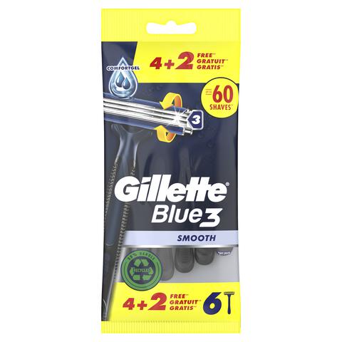 Gillette Blue3 Smooth Wegwerpmesjes 6 stuks