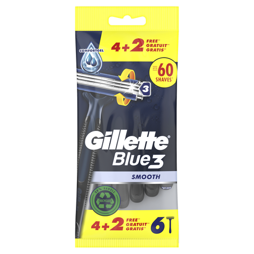 Gillette Blue3 Smooth Wegwerpmesjes 6 stuks