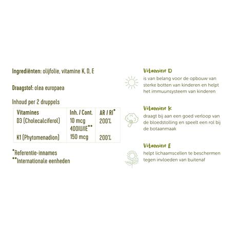 Laveen Olive Drops Vitamine D en K
