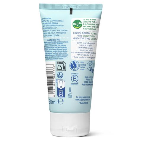 Happy Earth 100% Natuurlijke Face Care Hydrating Day Cream 50 Ml