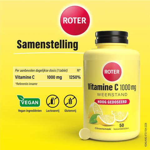 Roter Vitamine C 1000 mg citroen 50 tabletten
