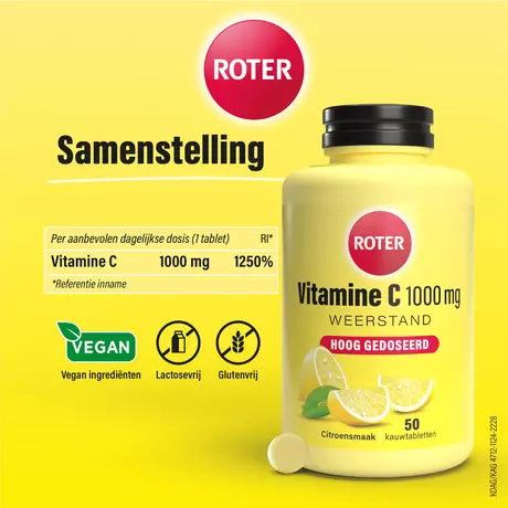Roter Vitamine C 1000 MG Citroen Tabletten 50 stuks