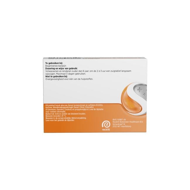 Strepsils Sinaasappel & Vitamine C Zuigtabletten 24 Stuks