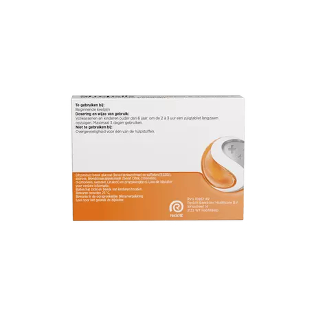 Strepsils Sinaasappel & Vitamine C Zuigtabletten 24 Stuks