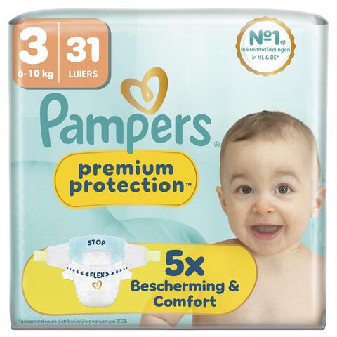 Pampers Premium Protection Luiers Maat 3 6-10 kg 31 stuks