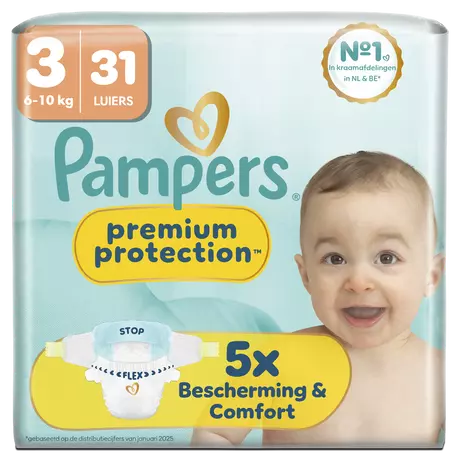 Pampers Premium Protection Luiers Maat 3 6-10 kg 31 stuks
