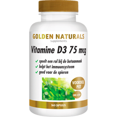 Golden Naturals Vitamine D3 75 mcg Softgel Capsules 360 stuks