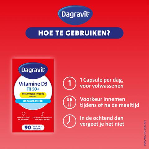 Dagravit Vitaal 50+ Vitamine D + Omega-3 Visolie 90 capsules