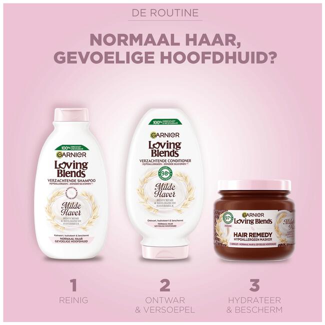 Garnier Loving Blends Shampoo Milde Haver 300 ML