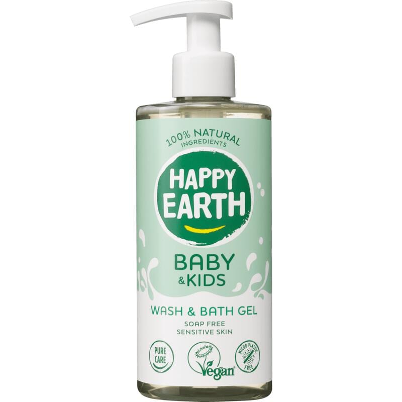 Happy Earth 100% Natuurlijke Baby & Kids Zeepvrije Was & Badgel 300 ML