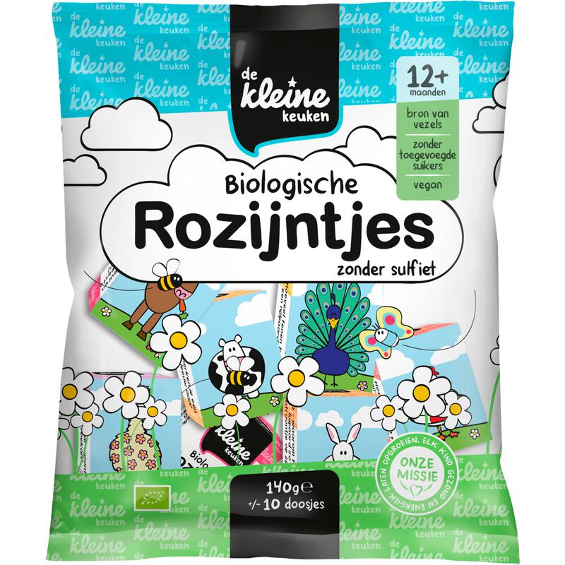 De Kleine Keuken Bio Rozijntjes Zonder Sulfiet 140 gram