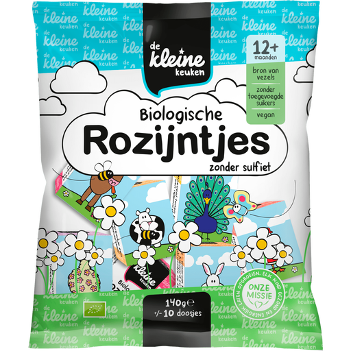 De Kleine Keuken Bio Rozijntjes Zonder Sulfiet 140 gram