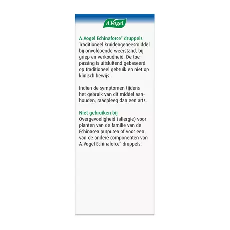 A.Vogel Echinaforce Bij Onvoldoende Weerstand En Griep Druppels 50 ML