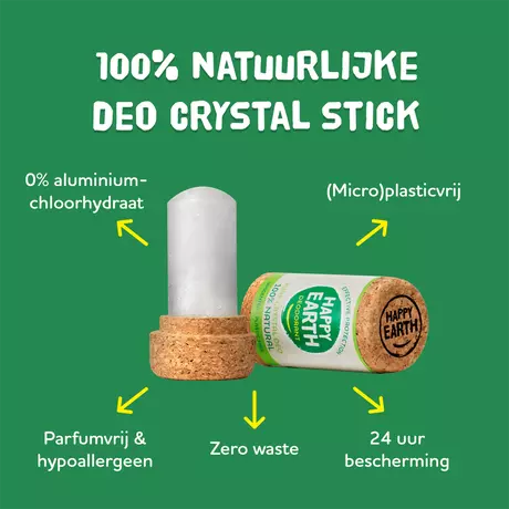 Happy Earth 100% Natuurlijke Unscented Crystal Deodorant 90 gram
