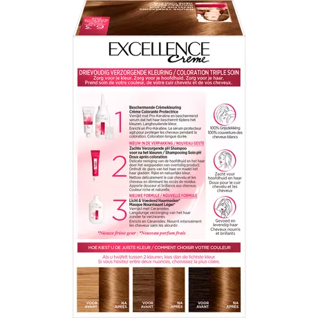 L'Oréal Paris Excellence Crème Verzorgende Kleuring 6.30 Donker Goudblond
